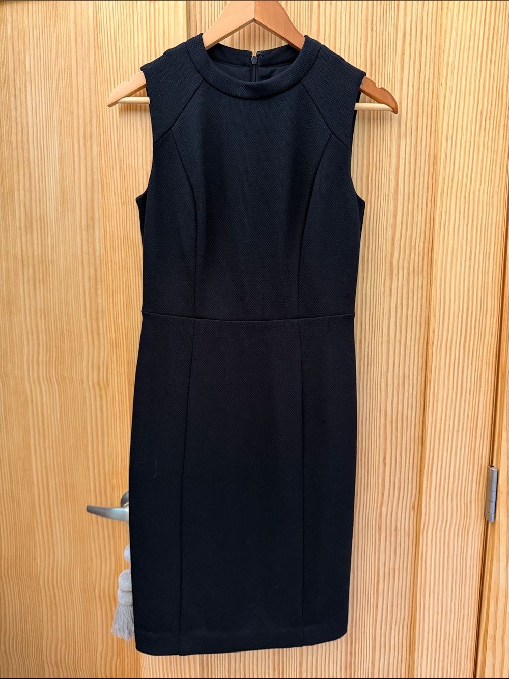 LOFT Classic Sleeveless Black Sheath Dress